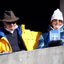 King Carl Gustaf and Queen Silvia of Sweden visited the Royal stands during the 30 km cross country (Photo: Lise Åserud / Scanpix)
